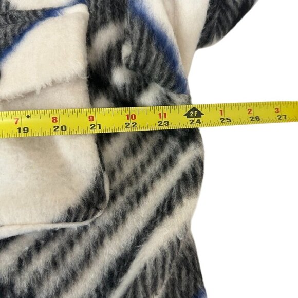 ANINE BING Oakley Cream Tartan Plaid Oversized Jacket / Coat Size L NWOT - Picture 14 of 15